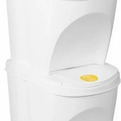 Prosperplast Set Van 4x Kunststof Afvalscheidingsbakken Wit Van 25 Liter - Scheidingsprullenbakken 13 Prosperplast Set Van 4x Kunststof Afvalscheidingsbakken Wit Van 25 Liter - Scheidingsprullenbakken -Lesser & Pavey-winkel 261x840