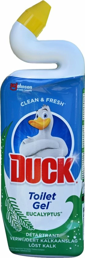 W.C. Eend 6x Duck (WC Eend) Toiletreiniger Eucalyptus - Verwijdert Kalkaanslag - 6x 750ml - WC Reiniger 4 W.C. Eend 6x Duck (WC Eend) Toiletreiniger Eucalyptus - Verwijdert Kalkaanslag - 6x 750ml - WC Reiniger - Afbeelding 2