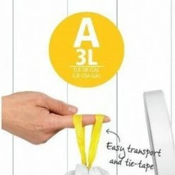 Brabantia PerfectFit Afvalzak Met Trekbandsluiting - 3 L - Code A - 20 Stuks -Lesser & Pavey-winkel 286x840