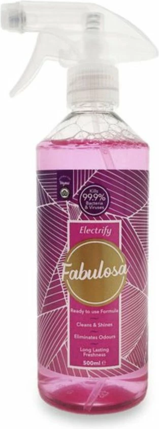 Fabulosa Electrify - Geconcentreerde Desinfecterende Spray Electrify - Allesreiniger - 500ML - Vegan - Inclusief Gratis Sample 3 Fabulosa Electrify - Geconcentreerde Desinfecterende Spray Electrify - Allesreiniger - 500ML - Vegan - Inclusief Gratis Sample