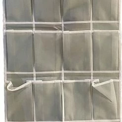 Flokoo Schoenenkast Hangend - Schoenenzak 24 Vakken - Opbergen Van Schoenen Aan Deur - Schoenenzak Grijs - Oplossing Voor Rondslingerende Schoenen - Hoogwaardige Schoenenkast