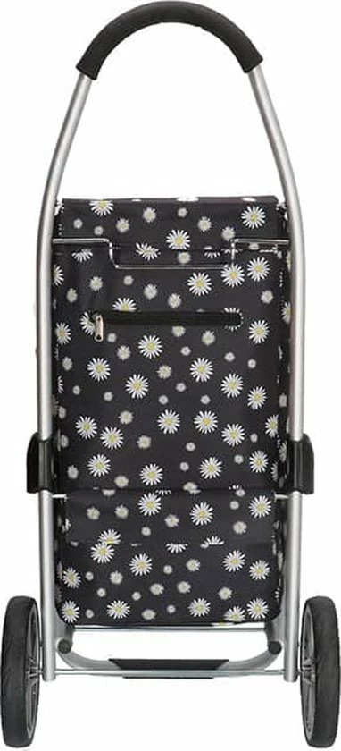 Beagles Alberic Boodschappen Trolley - Bloem Zwart 13 Beagles Alberic Boodschappen Trolley - Bloem Zwart - Afbeelding 11