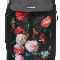 Beagles Alberic Boodschappen Trolley - Bloem Zwart