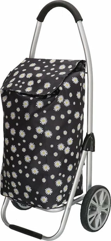 Beagles Alberic Boodschappen Trolley - Bloem Zwart 10 Beagles Alberic Boodschappen Trolley - Bloem Zwart - Afbeelding 8