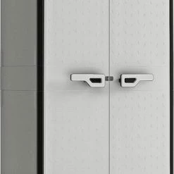 Keter Titan Hoge Kast - 4 Planken - 80x44x182cm – Zwart/Grijs