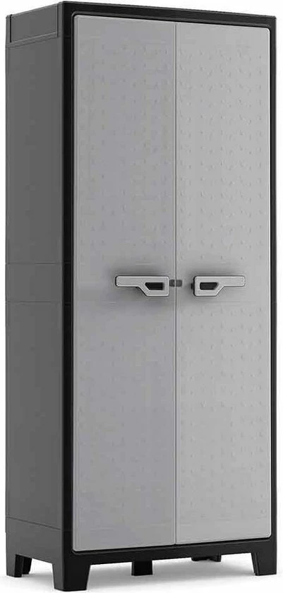 Keter Titan Hoge Kast - 4 Planken - 80x44x182cm – Zwart/Grijs 9 Keter Titan Hoge Kast - 4 Planken - 80x44x182cm – Zwart/Grijs - Afbeelding 7