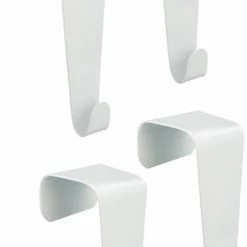 Merkloos Deur Badkamer En Venster Ophang Haken Set Van 4x Stuks - Formaat 4 Cm - Bordjes/badjassen/prikborden Etc Ophangen