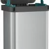 Prullenbak Met Pedaal - 50 Liter - RVS - Pedaalemmer Homra Pullix - Automatisch Lucht Filter - Odor Control - 50L Capaciteit - Soft Close Deksel - Afvalemmer - Met Hengsel - Afval Aandrukken - Design - Hygiënisch - Zilver -Lesser & Pavey-winkel 436x840 1