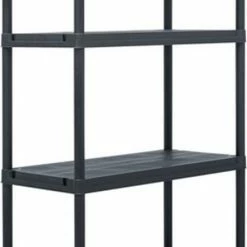 VidaXL Opbergrek 100 Kg 60x30x138 Cm Kunststof Zwart