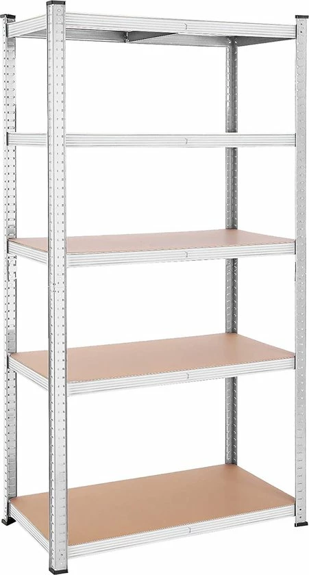 IN-HOMEXL IN.HOMEXL - Amato Set Van 2 - Stellingkast - Opbergrek - 5 Planken - 875 Kg Draagkracht - 200x100x50 Cm - Metaal/MDF - RVS - Grijs 12 IN-HOMEXL IN.HOMEXL - Amato Set Van 2 - Stellingkast - Opbergrek - 5 Planken - 875 Kg Draagkracht - 200x100x50 Cm - Metaal/MDF - RVS - Grijs - Afbeelding 10