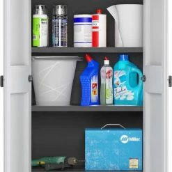 Keter Titan Hoge Kast - 4 Planken - 80x44x182cm – Zwart/Grijs 17 Keter Titan Hoge Kast - 4 Planken - 80x44x182cm – Zwart/Grijs -Lesser & Pavey-winkel 458x840