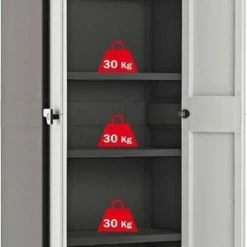 Keter Titan Hoge Kast - 4 Planken - 80x44x182cm – Zwart/Grijs 23 Keter Titan Hoge Kast - 4 Planken - 80x44x182cm – Zwart/Grijs -Lesser & Pavey-winkel 485x840 1