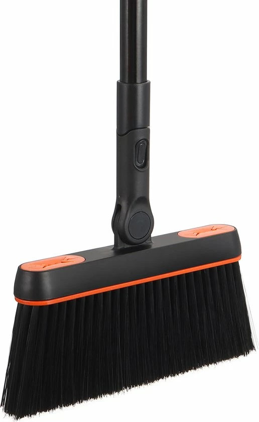 Bestnifly Binnen Bezem - Zachte Bezems - Met 180 ° Draaibare Kop En Stoffen Clip - Tapijtbezem - Voor Kantoor Keukenvloer Thuis - 116cm - Zwart -Moederdag Cadeautje 5 Bestnifly Binnen Bezem - Zachte Bezems - Met 180 ° Draaibare Kop En Stoffen Clip - Tapijtbezem - Voor Kantoor Keukenvloer Thuis - 116cm - Zwart -Moederdag Cadeautje - Afbeelding 3