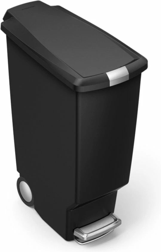 Simplehuman Slimline Prullenbak - 40 L - Plastic - Zwart 4 Simplehuman Slimline Prullenbak - 40 L - Plastic - Zwart - Afbeelding 2