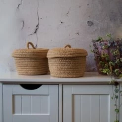 Oliva's - Jute Mandjes - Opbergmand - Opbergbakje - Opbergmandjes - 3L - Set Van 2 Stuks 12 Oliva's - Jute Mandjes - Opbergmand - Opbergbakje - Opbergmandjes - 3L - Set Van 2 Stuks -Lesser & Pavey-winkel 540x840 1