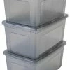 IRIS OHYAMA IRIS Modular Clear OpbergBox - 50L - 3 Stuks - Grijs