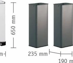 Wesco Big Double Boy Pedaalemmer - 2 X 18 Liter - Wit - Prullenbak -Lesser & Pavey-winkel 550x214