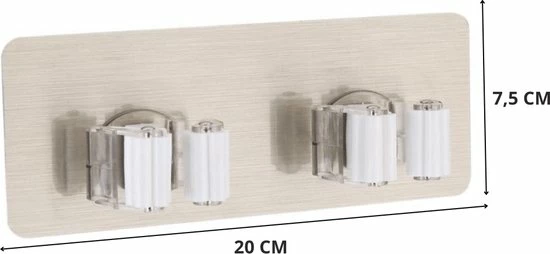 Merkloos Bezem Ophangsysteem Bezem Houder Ophangsysteem Tuingereedschap - Gereedschapshouder - Zelfklevend - 2 Stuks 7 Merkloos Bezem Ophangsysteem Bezem Houder Ophangsysteem Tuingereedschap - Gereedschapshouder - Zelfklevend - 2 Stuks - Afbeelding 5