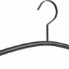 TOPhangers [Set Van 5] Luxe Metalen Jashangers / Garderobehangers 45cm Breed In Een Supermooie Mat Zwarte Finish En Voorzien Van Een Platte Designhaak