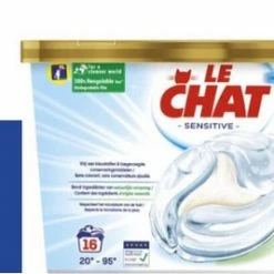 Le Chat Discs Sensitive Wascapsules - Wsamiddel Capsules - Voordeelverpakking - 6 X 16 Wasbeurten