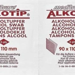Alkotip Alcoholdoekjes 90x110mm, 100 Stuks 10 Alkotip Alcoholdoekjes 90x110mm, 100 Stuks -Lesser & Pavey-winkel 550x301 1