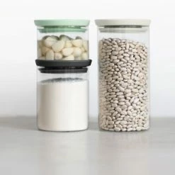 Brabantia Voorraadpotten - Stapelbaar - 0,3 0,6 & 1,1 L - Glas 15 Brabantia Voorraadpotten - Stapelbaar - 0,3 0,6 & 1,1 L - Glas -Lesser & Pavey-winkel 550x305 4