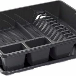 Forte Plastics Afwas Afdruiprek Donkergrijs Kunststof 48 X 38 X 9 Cm - Afwassen/drogen Met Lekbak