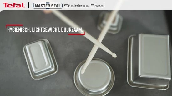 Tefal MasterSeal RVS - Vershouddoos - Rechthoek - 0,8L 4 Tefal MasterSeal RVS - Vershouddoos - Rechthoek - 0,8L - Afbeelding 2