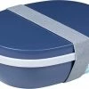 Gusta® Mepal – Lunchbox Ellipse Duo – Lunchbox Voor Volwassenen En Saladebox To Go– Nordic Denim – Magnetronbestendig