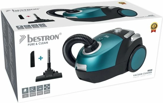 Bestron Stofzuiger Met Zak, Voordeelset Incl. 20x Stofzuigerzakken, 94cm Telescoopbuis & 7.5m Actieradius, Met Uitwasbare HEPA12 & Microfilter, Kleur: Blauw 8 Bestron Stofzuiger Met Zak, Voordeelset Incl. 20x Stofzuigerzakken, 94cm Telescoopbuis & 7.5m Actieradius, Met Uitwasbare HEPA12 & Microfilter, Kleur: Blauw - Afbeelding 6