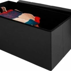 Casaria Klapbare Bank – Zitbank - MDF - 80x40x40 Cm Zwart -Lesser & Pavey-winkel 550x351 11