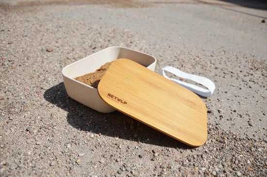 Retulp Ecobox - Lunchbox - Bamboe - Wit 8 Retulp Ecobox - Lunchbox - Bamboe - Wit - Afbeelding 6