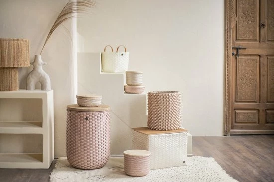 Handed By Wonder High S - Opbergmand Rond Met Deksel- Koper Roze 5 Handed By Wonder High S - Opbergmand Rond Met Deksel- Koper Roze - Afbeelding 3