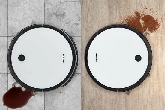 Medion MD 19601 - Robotstofzuiger Met Dweilfunctie - Wit/Zwart 9 Medion MD 19601 - Robotstofzuiger Met Dweilfunctie - Wit/Zwart - Afbeelding 7