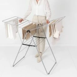 Brabantia HangOn Droogrek Inklapbaar - 20 Meter - Metallic Grey -Lesser & Pavey-winkel 550x366 23