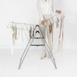 Brabantia HangOn Droogrek Inklapbaar - 20 Meter - Metallic Grey -Lesser & Pavey-winkel 550x366 24