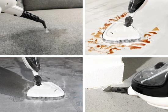 Swiss Pro+ Stoomreiniger 10 In 1 Handstomer - Met Opzetstukken Voor Alle Vloeren, Bank, Badkamer En Tapijt - Zwart 7 Swiss Pro+ Stoomreiniger 10 In 1 Handstomer - Met Opzetstukken Voor Alle Vloeren, Bank, Badkamer En Tapijt - Zwart - Afbeelding 5