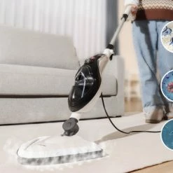 Swiss Pro+ Stoomreiniger 10 In 1 Handstomer - Met Opzetstukken Voor Alle Vloeren, Bank, Badkamer En Tapijt - Zwart 22 Swiss Pro+ Stoomreiniger 10 In 1 Handstomer - Met Opzetstukken Voor Alle Vloeren, Bank, Badkamer En Tapijt - Zwart -Lesser & Pavey-winkel 550x366 32