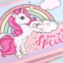 KliederZ Broodtrommel + Drinkfles Unicorn | Lunchbox Voor Kinderen | Eenhoorn Roze LS03a -Lesser & Pavey-winkel 550x366 6