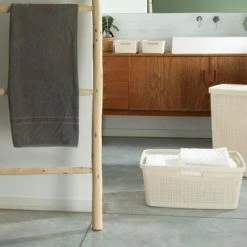 Curver Jute Wasmand Met Deksel 58L + Wasmand 46L - Gebroken Wit - Recycled Kunststof 12 Curver Jute Wasmand Met Deksel 58L + Wasmand 46L - Gebroken Wit - Recycled Kunststof -Lesser & Pavey-winkel 550x366 75