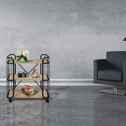 Lifa-Living LIFA LIVING Industriële Bakkerskast - Serveerwagen Op Wielen - Opbergkast - Zwart - Metaal & Hout - 80 X 41 X 93 Cm 21 Lifa-Living LIFA LIVING Industriële Bakkerskast - Serveerwagen Op Wielen - Opbergkast - Zwart - Metaal & Hout - 80 X 41 X 93 Cm -Lesser & Pavey-winkel 550x366 84