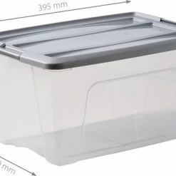 IRIS OHYAMA IRIS New Topbox Opbergbox - 15L - Kunststof - Transparant/Zilvergrijs - Set Van 3 10 IRIS OHYAMA IRIS New Topbox Opbergbox - 15L - Kunststof - Transparant/Zilvergrijs - Set Van 3 -Lesser & Pavey-winkel 550x371 5