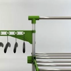 Herzberg HG-5015; Moving Clothes Rack Green -Lesser & Pavey-winkel 550x372 4