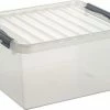 Sunware - Q-line Opbergbox 36L Transparant Metaal - 50 X 40 X 26 Cm