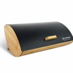 EDENBERG Edënbërg Black Line - Broodtrommel - Vershouddoos - Bamboe/RVS