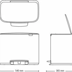 Brabantia Bo Prullenbak - 3 X 11 L - Soft Beige -Lesser & Pavey-winkel 550x402 1