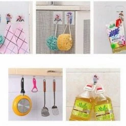 Merkloos Zelfklevende Handdoekhaakjes 10 Stuks - Handdoekhouder Haak - Muur Ophang Haak - Wandhaken - Ophanghaakjes - Keuken Handdoekhaak - Theedoek / Handdoek Plakhaakjes - Transparant -Lesser & Pavey-winkel 550x402 2