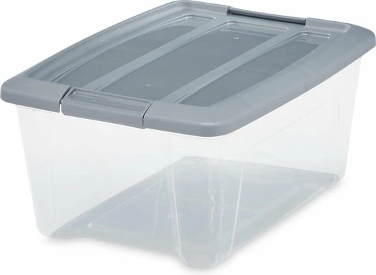 IRIS OHYAMA IRIS New Topbox Opbergbox - 15L - Kunststof - Transparant/Zilvergrijs - Set Van 3 8 IRIS OHYAMA IRIS New Topbox Opbergbox - 15L - Kunststof - Transparant/Zilvergrijs - Set Van 3 - Afbeelding 6