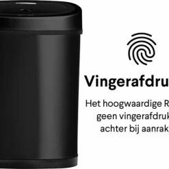 Sensor Prullenbak Zwart 40 Liter - Automatische Soft Close Deksel - 40L Design Afvalemmer Homra FONIX - Infrarood Sensor - Vuilnisbak Met Elektrische Deksel - Sensorbediening - Vingerafdrukvrij - Vuilafstotend - Zwarte Keuken En Kantoor Vuilbak -Lesser & Pavey-winkel 550x404 4