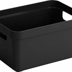 Sunware - Sigma Home Opbergbox 5L Zwart - 25,2 X 17,5 X 12,2 Cm